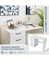 Sugift 43.5 Inch Computer Desk with 4 Large Drawers