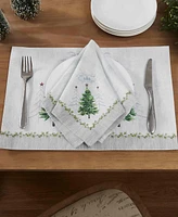 Avanti Trees Polyester 4 Piece Napkins, 18" x 18''