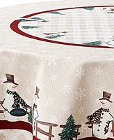 Avanti Country Snowman Polyester Tablecloth