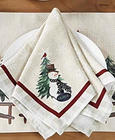 Avanti Country Snowman Polyester 4 Piece Napkins, 18" x 18"