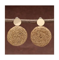 Sohi Women's Straw Drop Earrings