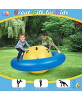 Costway 7.5 Ft Inflatable Dome Rocker Bouncer with 6 Handles Fun Outdoor Game