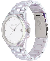 Coach Women's Greyson Ionic Plated Rainbow Ceramic Bracelet Watch 36mm