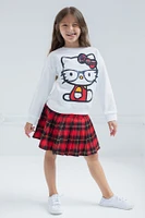 Hello Kitty Toddler Girls Fleece Sweatshirt and Skirt to