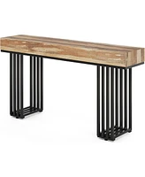 Tribesigns 55" Console Table for Entryway, Hallway with Stylish Metal Frame, Sofa Foyer Living Room,Entrance