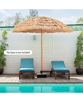 Skonyon 8 Feet Patio Thatched Tiki Umbrella Hawaiian Hula Beach Umbrella