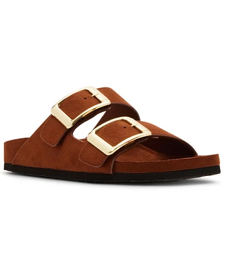 Madden Girl Bodie Buckle Footbed Slide Sandals