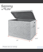 Sammy & Lou Kids Light Gray Felt Toy Box by