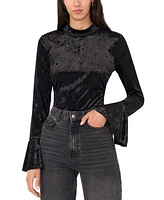 Parker Women's Velvet Cut-Out Back Bell-Sleeve Top