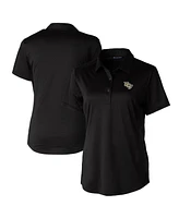 Cutter & Buck Women's Black Ucf Knights Prospect Textured Stretch Polo Top