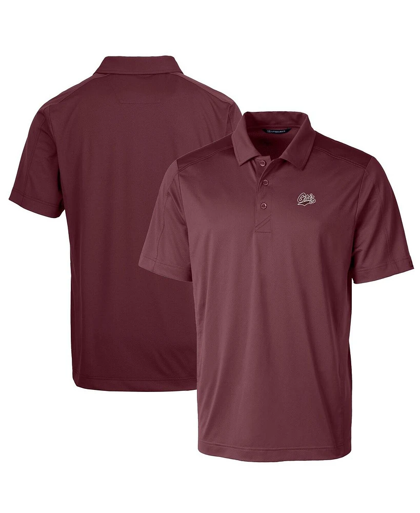 Cutter & Buck Men's Maroon Montana Grizzlies Big Tall Prospect Textured Stretch Polo