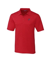 Cutter & Buck Men's Red Detroit Lions Forge Pencil Stripe Polo