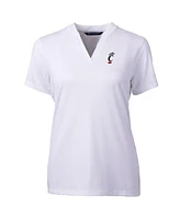 Cutter & Buck Women's White Cincinnati Bearcats Forge Blade V-Neck Top