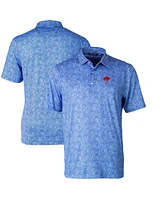 Cutter & Buck Men's Blue Buffalo Bills Throwback Logo Pike Constellation Stretch Polo