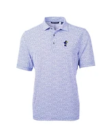 Cutter & Buck Men's Royal Kansas Jayhawks Virtue Eco Pique Botanical Polo