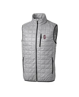 Cutter & Buck Gray Southern Illinois Salukis Primary Team Logo Rainier PrimaLoft Eco Insulated Full-Zip Puffer Vest