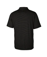 Cutter & Buck Men's Black Texas Longhorns Alumni Logo Forge Pencil Stripe Stretch DryTec Polo