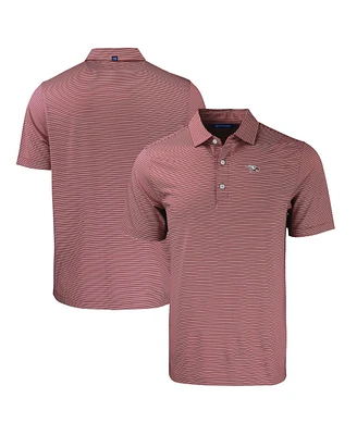 Cutter & Buck Men's Maroon North Carolina Central Eagles Forge Eco Double Stripe Stretch Polo