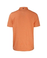 Cutter & Buck Men's Heather Orange Syracuse Forge Eco Heathered Stripe Stretch Polo