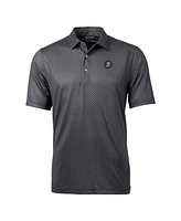 Cutter & Buck Men's Black Baltimore Orioles City Connect Pike Banner Print Stretch Polo