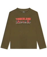 Timberland Little Boys Long-Sleeve Logo Graphic T-Shirt