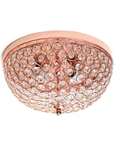 Lalia Home Crystal Glam 2 Light Ceiling Flush Mount, Pack of
