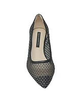 French Connection Women's Elise Mesh and Stone Sandals