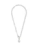 Sterling Forever Tay Moonstone Charm Chain Necklace