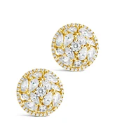 Sterling Forever Zara Cubic Zirconia Circle Stud Earrings