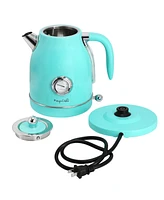 Megachef 1.7 Liter Electric Tea Kettle and 2 Slice Toaster Combo in Red