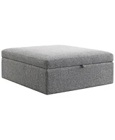 Abbyson Living 35.8" Wood Wren Square Storage Ottoman