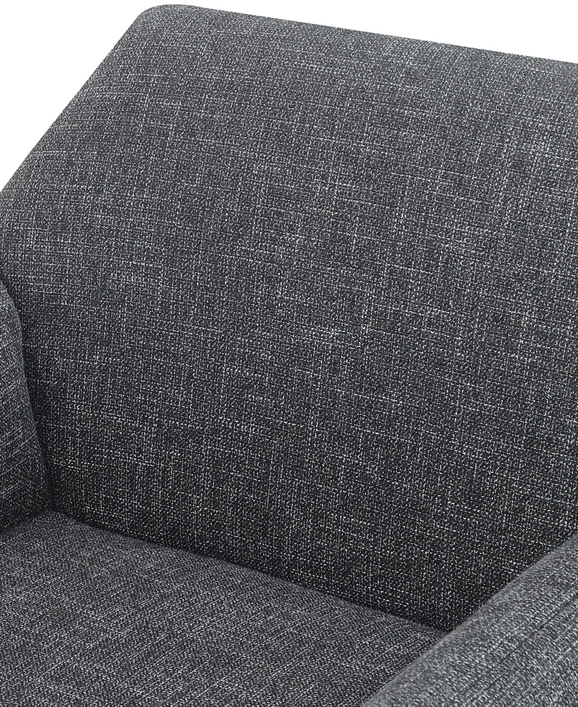 Abbyson Living Ace 32" Wood Two-Toned Swivel Accent Chair