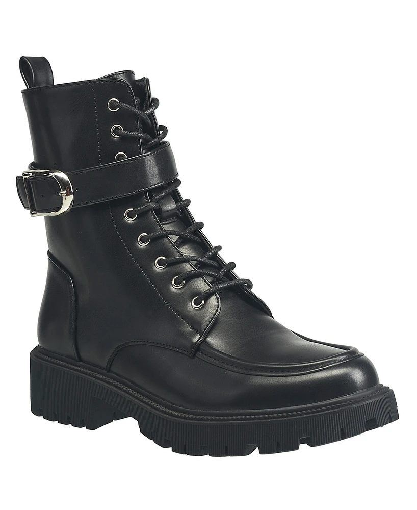 French Connection Women's Peri Lace-Up Combat Boots