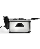 MegaChef Quart Stainless Steel Electric Deep Fryer with Timer