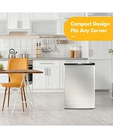 Sugift 3 Cubic Feet Compact Upright Freezer with Stainless Steel Door