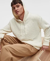 Mode of One Men's Long-Sleeve Boucle Relaxed Hoodie, Exclusively at Macy's