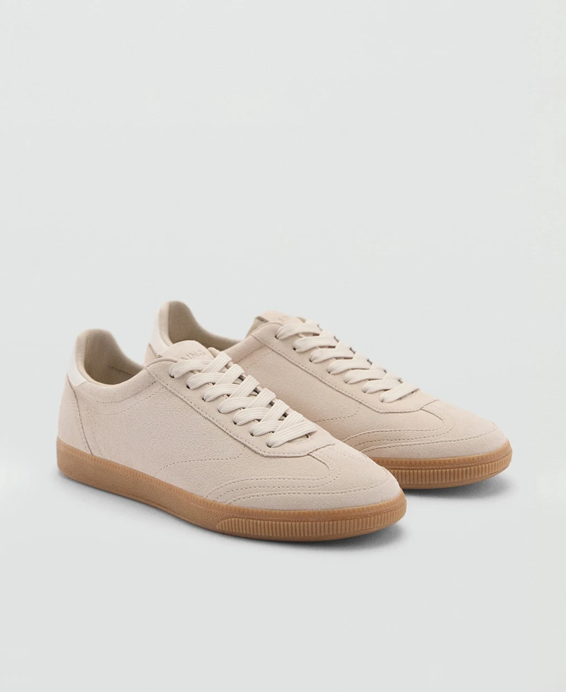 Mango Women's Canvas Leather Sneakers