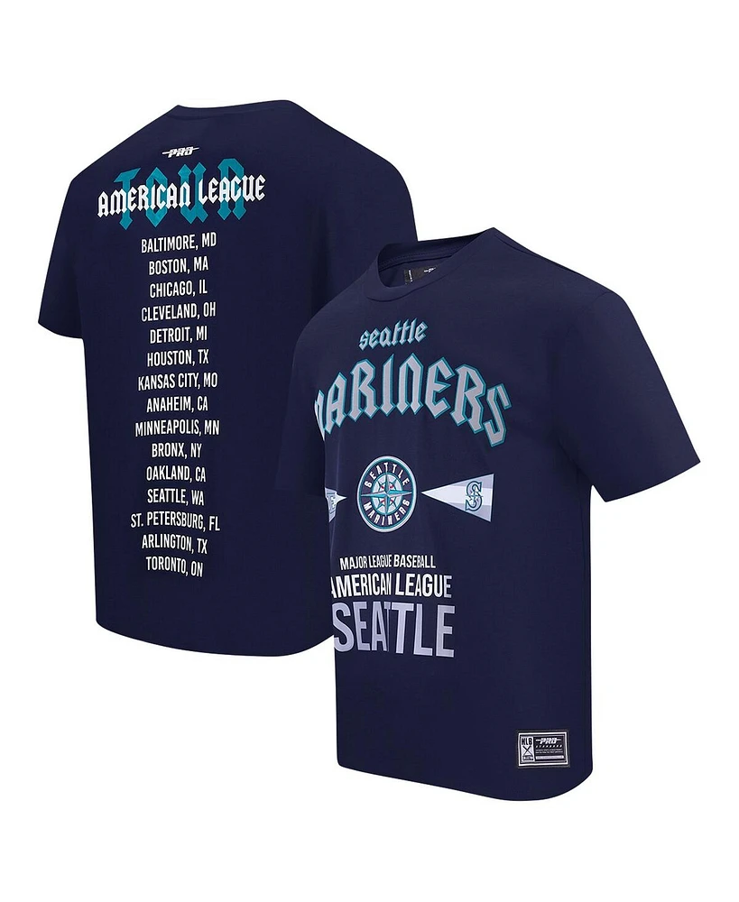 Pro Standard Men's Navy Seattle Mariners Oversized City Tour T-Shirt