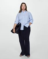 Mango Women's Regular Cotton Lyocell-Blend Shirt