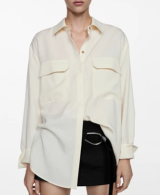 Mango Women's Oversized Lyocell Shirt