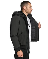 Calvin Klein Arctic Faille Parka Bomber with Sherpa lined Hood