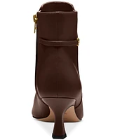 Coach Women"s Rebecca Buckle Kitten-Heel Leather Booties