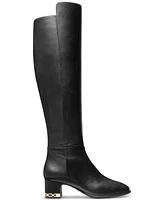 Michael Kors Women's June Leather Knee High Riding Boots