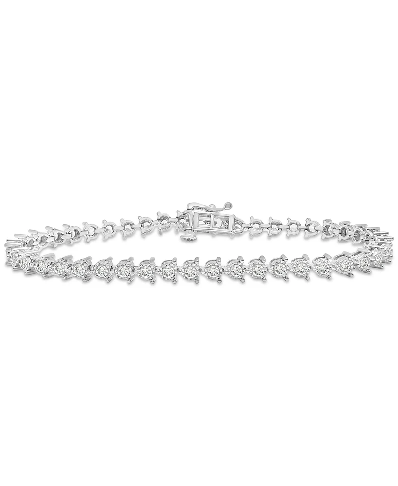 Wrapped in Love Diamond Tennis Bracelet (2 ct. t.w.) in 10k White Gold, Created for Macy's