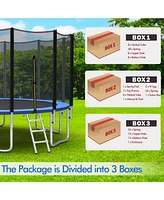 Inolait 16 Feet Outdoor Trampoline Bounce Combo with Safety Closure Net Ladder