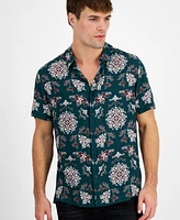 Guess Men's Paisley-Print Short-Sleeve Shirt