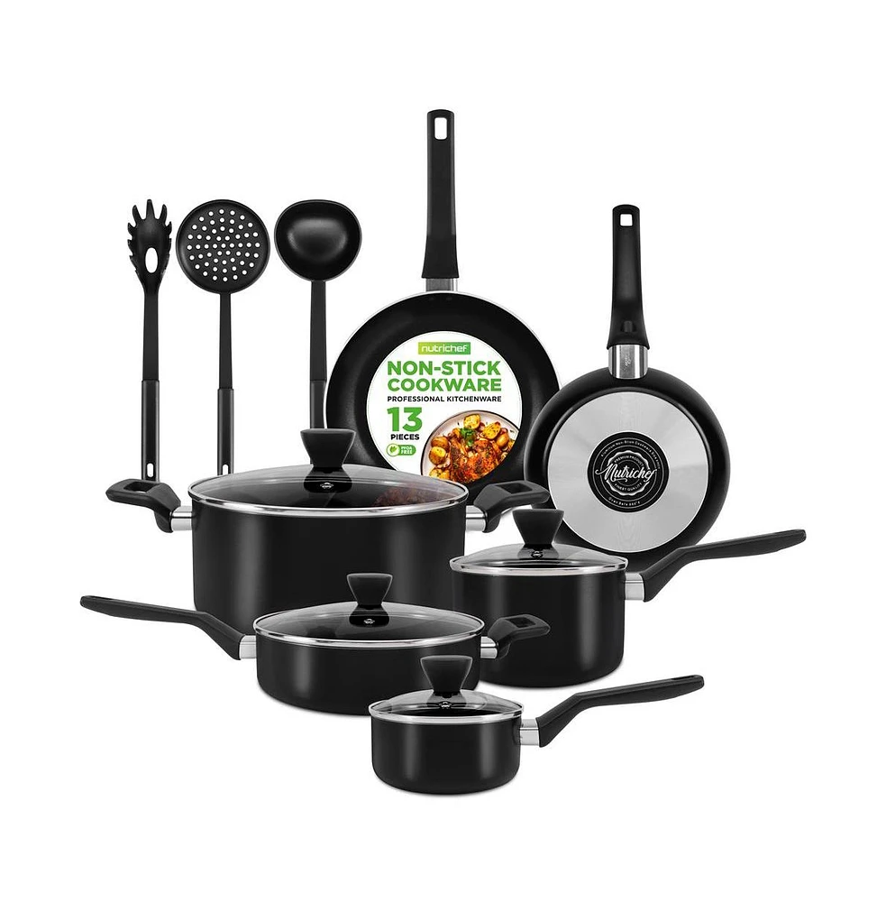 NutriChef Kitchenware Pots & Pans - Stylish Kitchen Cookware Set