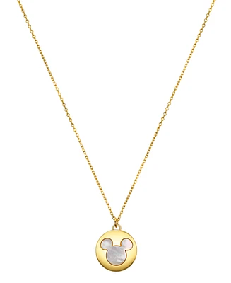 Disney Mother of Pearl Mickey Mouse Pendant Necklace