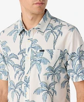 O'Neill Men's Trvlr Short Sleeve Printed Button-Front Performance Shirt