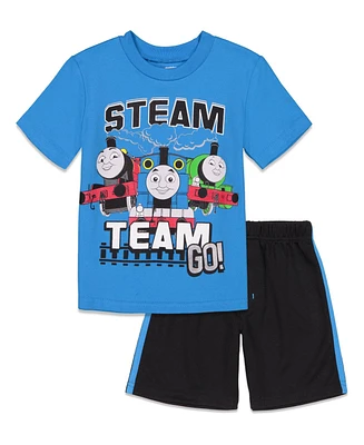 Thomas & Friends Boys Tank Engine Graphic T-Shirt and Shorts Outfit Set to